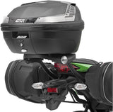 Monokey Trekker Dolomiti Black Aluminium Top Case - 46 Lt Trekker Dolomiti Aluminium - Givi Compatible With Kawasaki Ninja 300 (2013-2018)