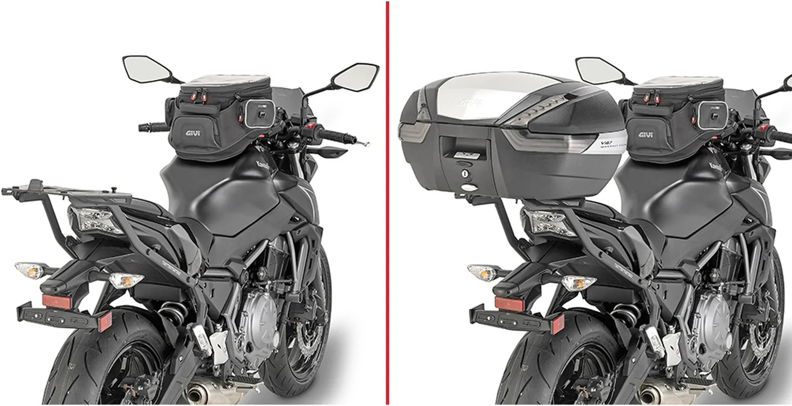 Motorradkoffer Monokey Trekker Alaska Aluminium Schwarz 44 Lt Trekker Alaska Aluminium - Givi Kompatibel Mit Kawasaki Z 650 (2017-2019)