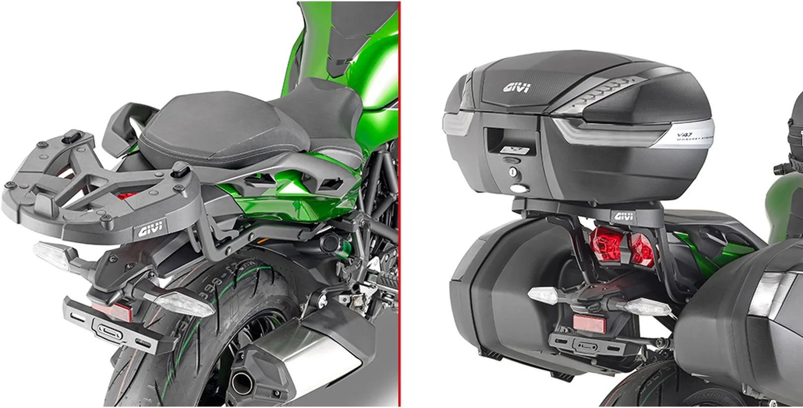Motorradkoffer Monokey Trekker Alaska Aluminium 56 Lt Trekker Alaska Aluminium - Givi Kompatibel Mit Kawasaki Ninja H2 Sx (2018-2024)