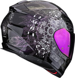 Integralhelm Für Motorrad Scorpion Exo Exo-491 Polycarbonate Chamäleon-Schwarz Dream Grösse Xs