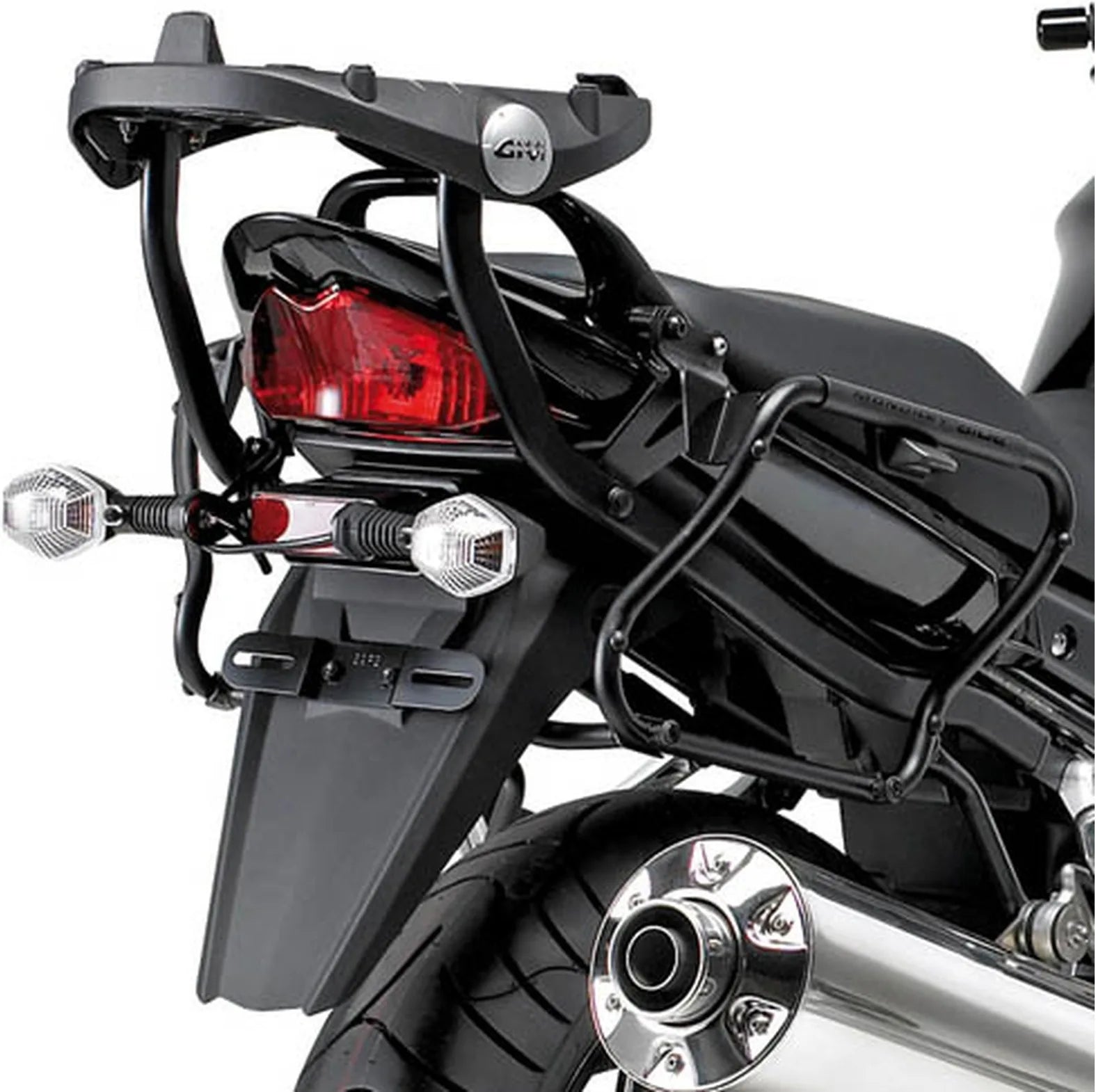 Motorradkoffer Monolock Riviera Schwarz 46 Lt Riviera Technopolymer - Givi Kompatibel Mit Suzuki Gsx 650 F (2008-2014)