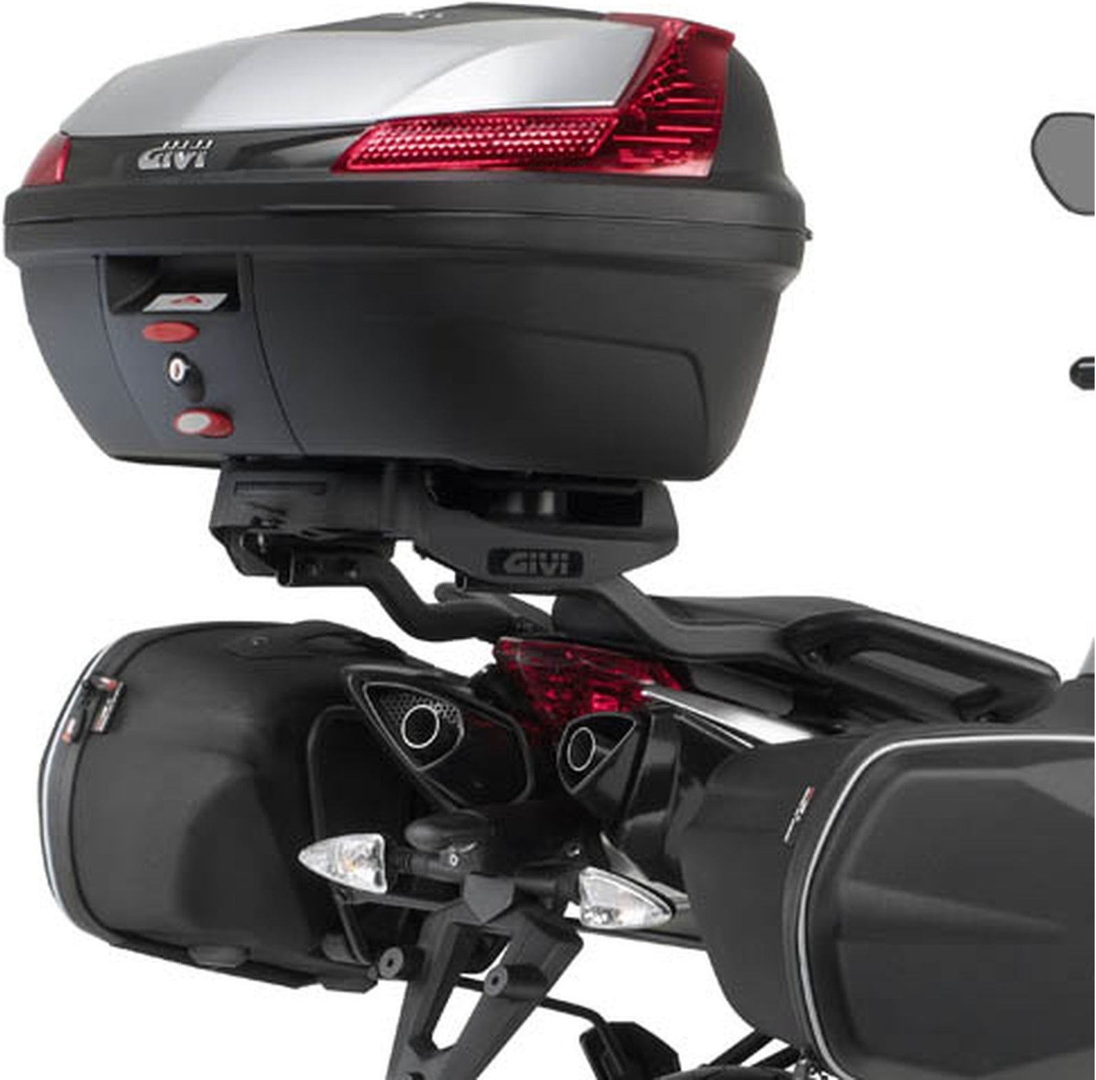 Monokey Trekker Dolomiti Aluminium Top Case - 30 Lt Trekker Dolomiti Aluminium - Givi Compatible With Aprilia Shiver 900 Abs (2010-2020)