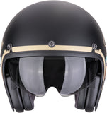 Urban Motorcycle Helmet Scorpion Exo Belfast Evo Ultra Tct Matt Black Beige Adonis Size L