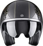 Urban-Helm Für Motorrad Scorpion Exo Belfast Evo Carbon Carbon Fiber Schwarz Gold Zippy Grösse S