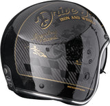 Urban-Helm Für Motorrad Scorpion Exo Belfast Evo Carbon Carbon Fiber Schwarz Gold Zippy Grösse S