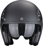 Urban Motorcycle Helmet Scorpion Exo Belfast Evo Ultra Tct Matt Black Silver Hangar Size Xl