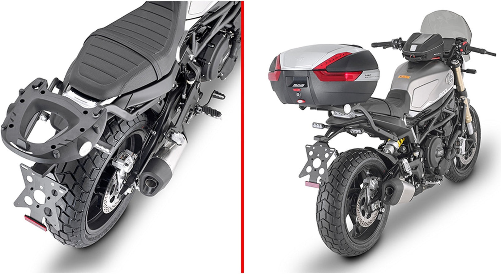 Monokey Arena Black Tech Top Case - 45 Lt Arena Technopolymer - Givi Compatible With Benelli Leoncino 800 (2022-2024)