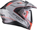 Integralhelm Für Motorrad Scorpion Exo Adx-2 Polycarbonate Grau Rot Kamps Grösse Xs