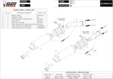 Doppelauspuffanlage Ohne Katalysator Mit Geräuschzulassung Gp Carbon - Mivv Kompatibel Mit Aprilia Tuono Fighter 1000 (2006-2010)