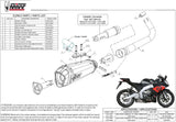 Katalysiertes Auspuffendstück Mit Geräuschzulassung Delta Race Stahl Schwarz Carbon - Mivv Kompatibel Mit Aprilia Rs 125 4T (2017-2020)