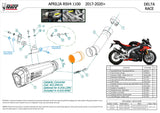Auspuffendstück Ohne Katalysator Und Mit Geräuschzulassung Delta Race Carbon Carbon - Mivv Kompatibel Mit Aprilia Rsv4 (2017-2020)