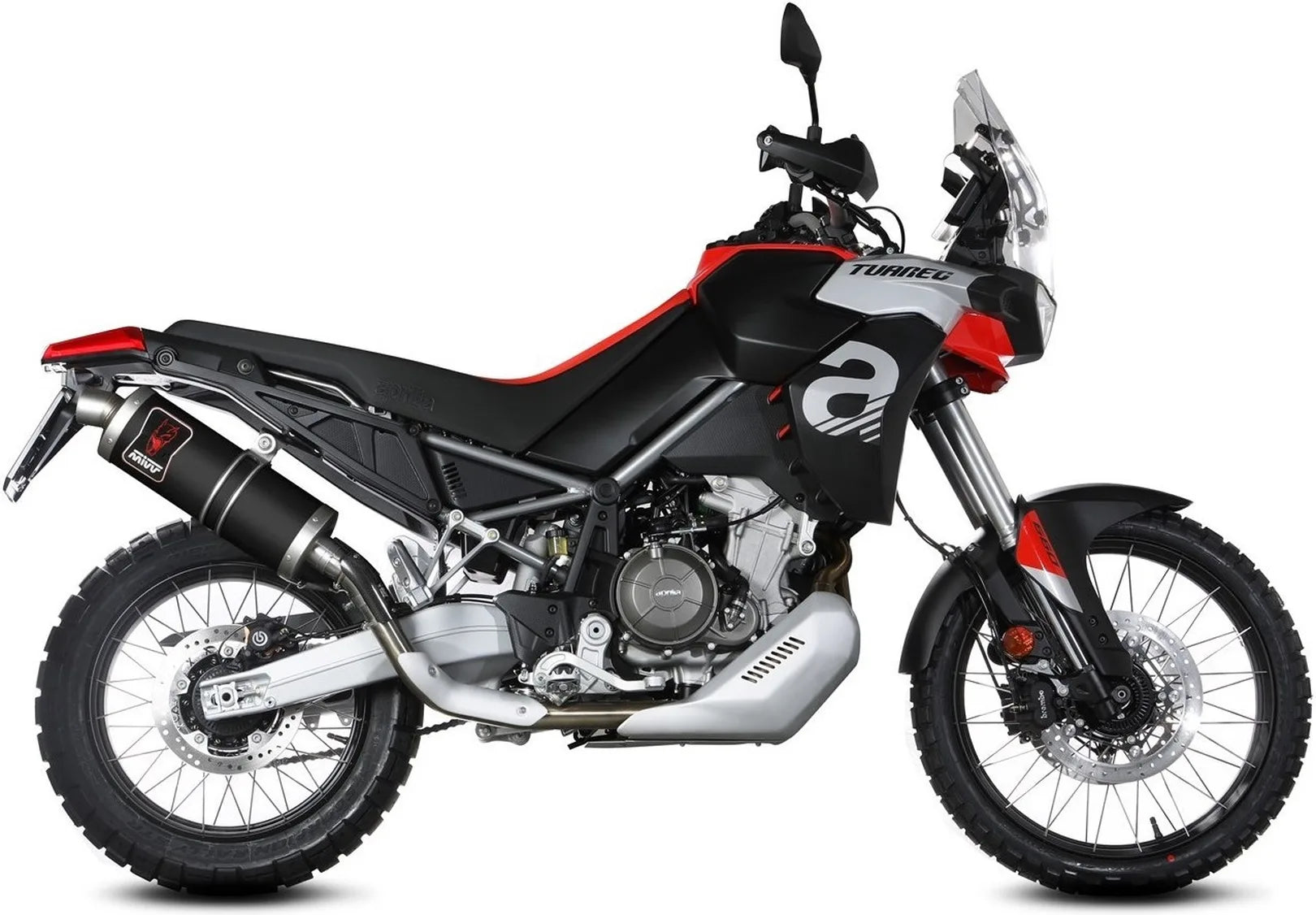 Auspuffendstück Mit Geräuschzulassung Dakar Stahl Schwarz - Mivv Kompatibel Mit Aprilia Tuareg 660 (2022-2024)