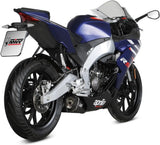 Komplette Abgasanlage Mit Katalysator Und Geräuschzulassung Delta Race Stahl Schwarz Carbon - Mivv Kompatibel Mit Aprilia Rs 125 (2021-2024)
