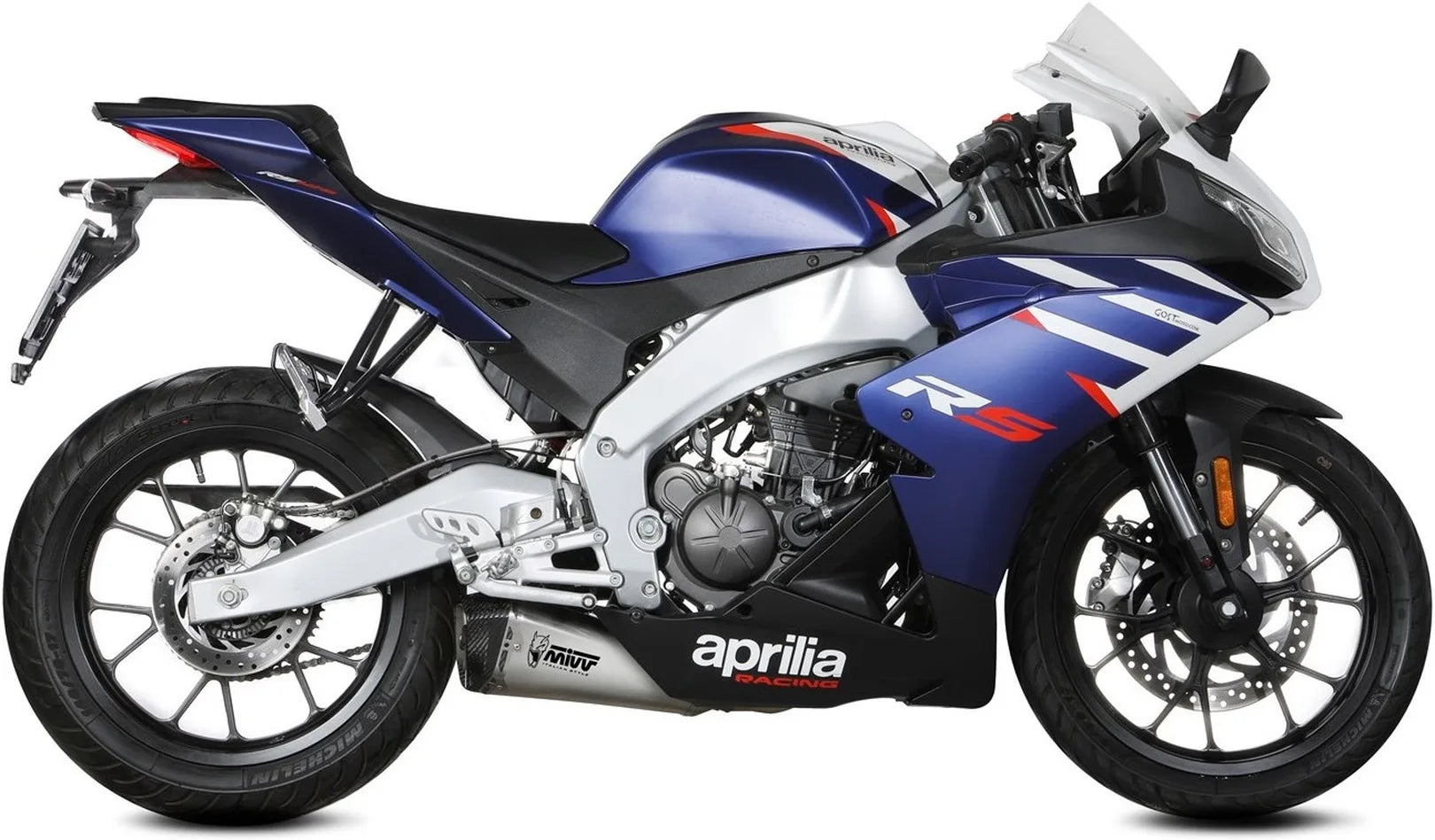Komplette Abgasanlage Mit Katalysator Und Geräuschzulassung Delta Race Edelstahl Carbon - Mivv Kompatibel Mit Aprilia Rs 125 (2021-2024)