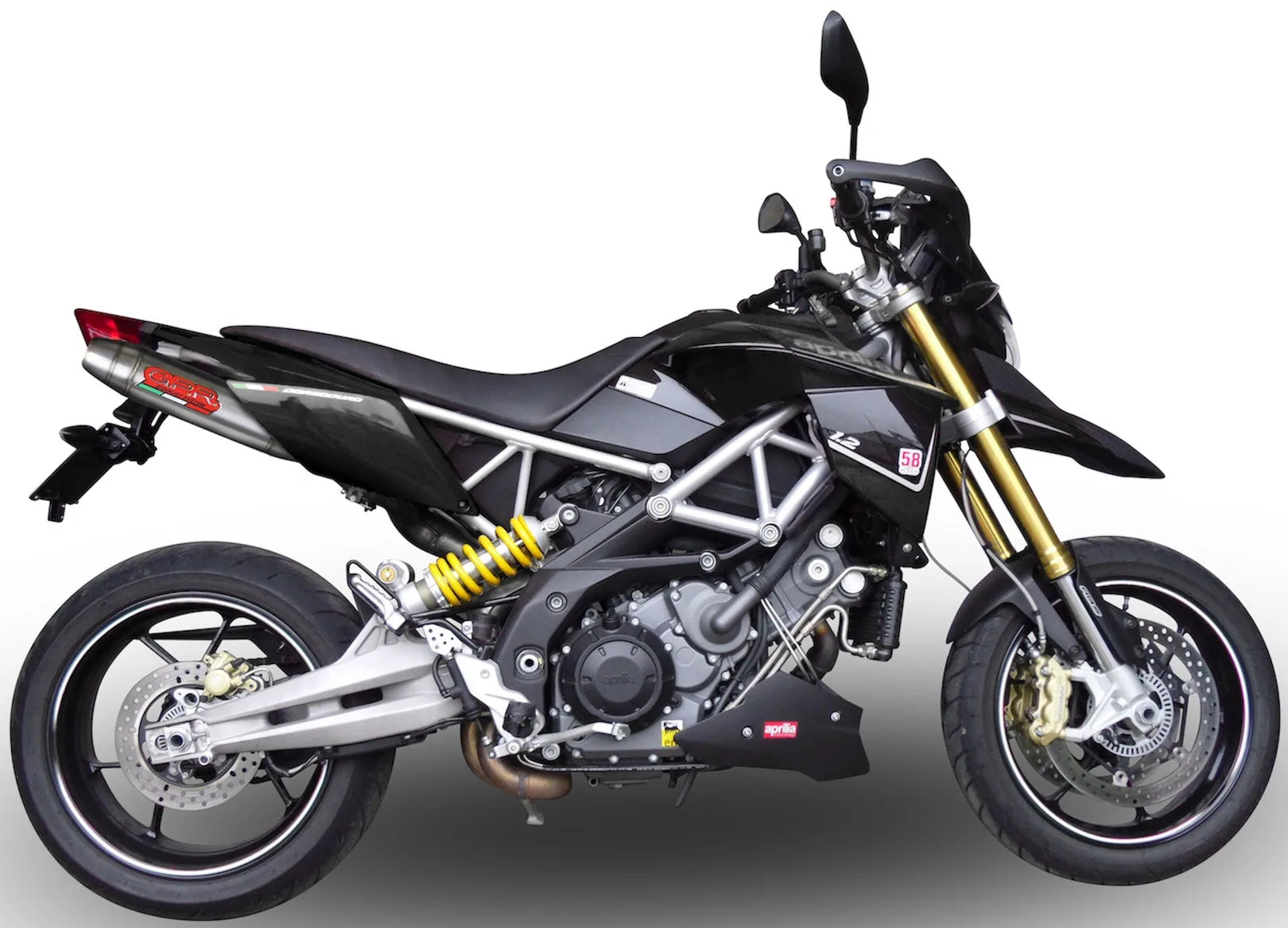Doppelauspuffanlage Ohne Geräuschzulassung Deeptone Edelstahl - Gpr Kompatibel Mit Aprilia Dorsoduro 750 (2008-2016)