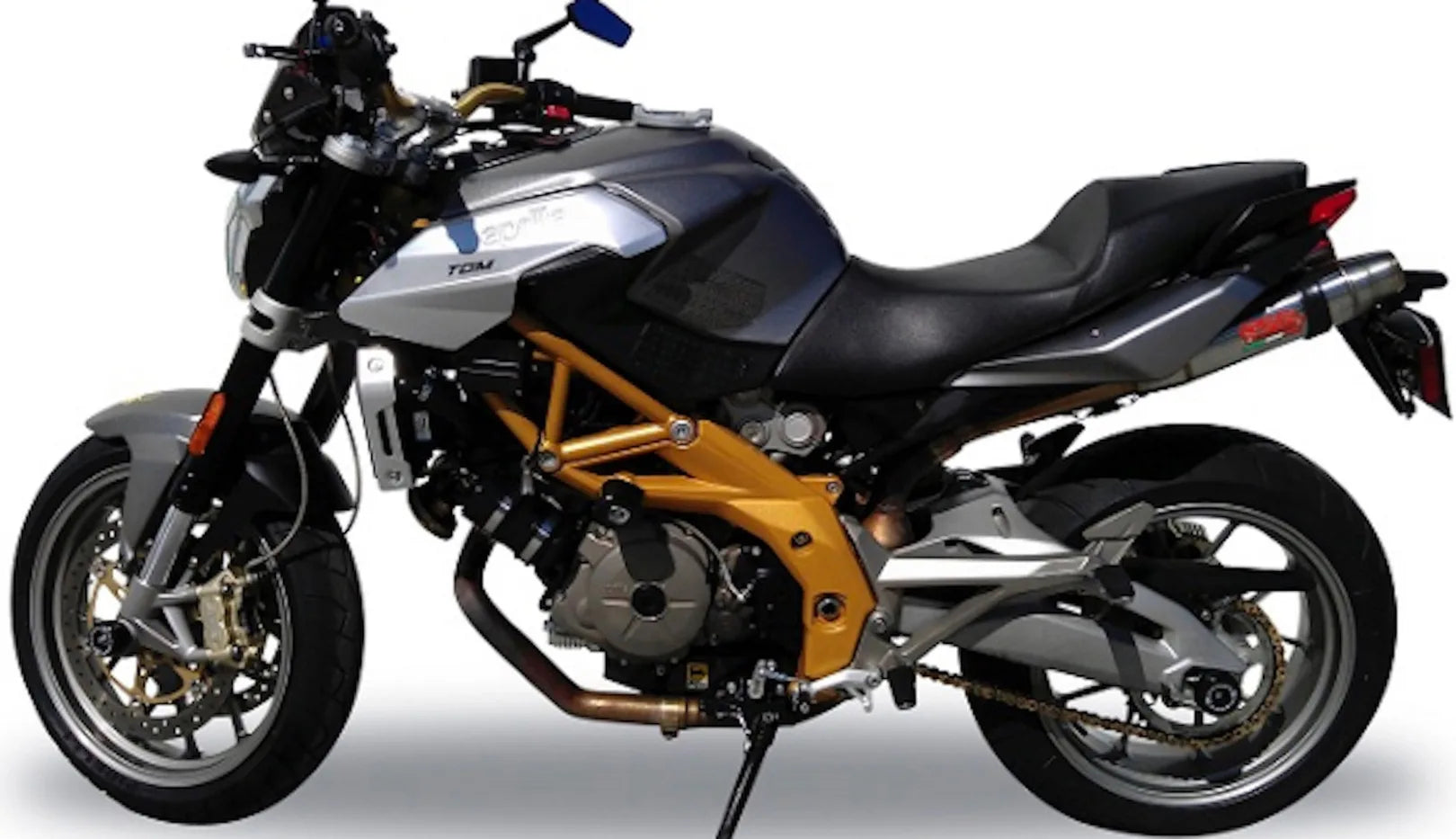 Doppelauspuffanlage Ohne Geräuschzulassung Deeptone Edelstahl - Gpr Kompatibel Mit Aprilia Shiver 750 Gt (2007-2016)