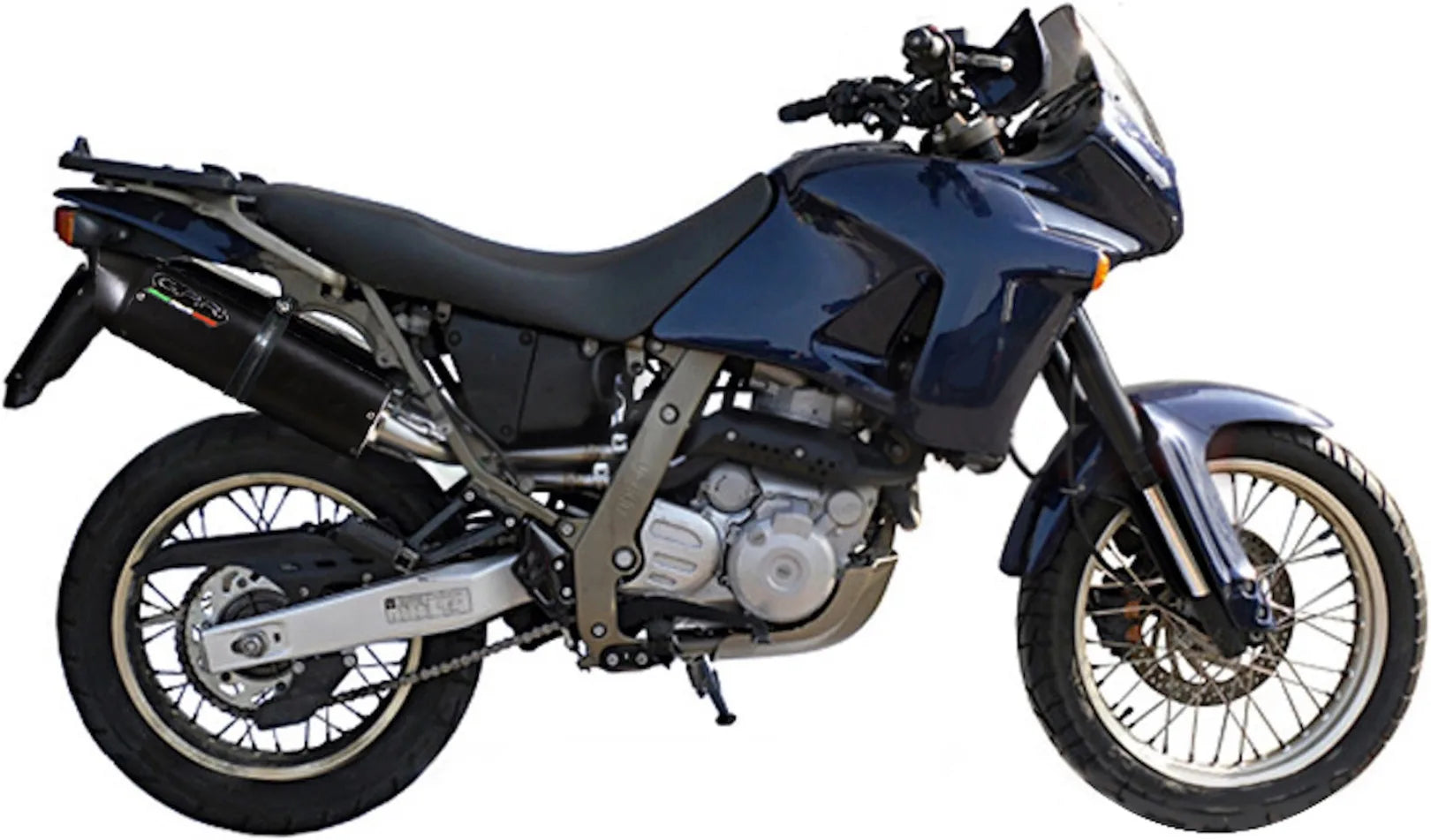 Doppelauspuffanlage Mit Geräuschzulassung Furore Alu Schwarz - Gpr Kompatibel Mit Aprilia Pegaso 650 Ga (1992-1996)
