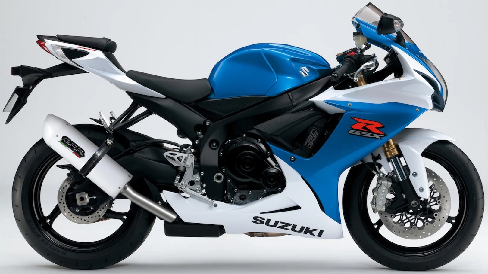 Auspuffendstück Mit Geräuschzulassung Albus Ceramic Alu Weiss - Gpr Kompatibel Mit Suzuki Gsx-R 750 K8 (2008-2010)
