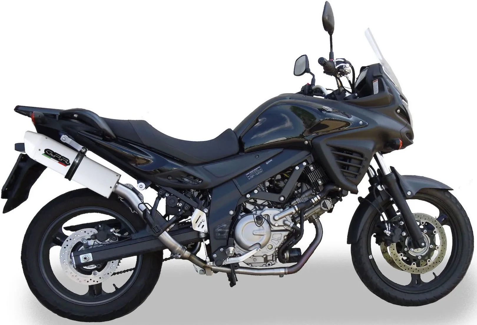 Auspuffendstück Mit Geräuschzulassung Albus Ceramic Alu Weiss - Gpr Kompatibel Mit Suzuki V-Strom Dl 650 (2012-2016)