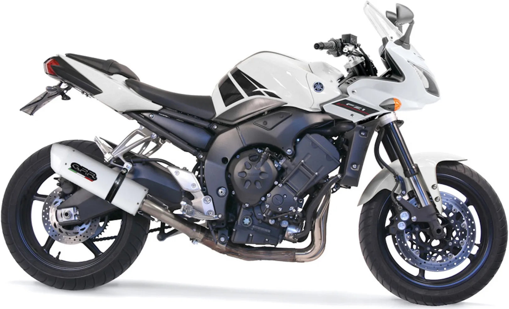 Katalysiertes Auspuffendstück Mit Geräuschzulassung Albus Ceramic Alu Weiss - Gpr Kompatibel Mit Yamaha Fz-1 - Fazer 1000 (2006-2014)
