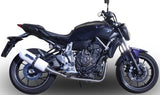 Komplette Auspuffanlage Ohne Katalysator Und Mit Geräuschzulassung Albus Ceramic Alu Weiss - Gpr Kompatibel Mit Yamaha Mt-07 (2014-2016)