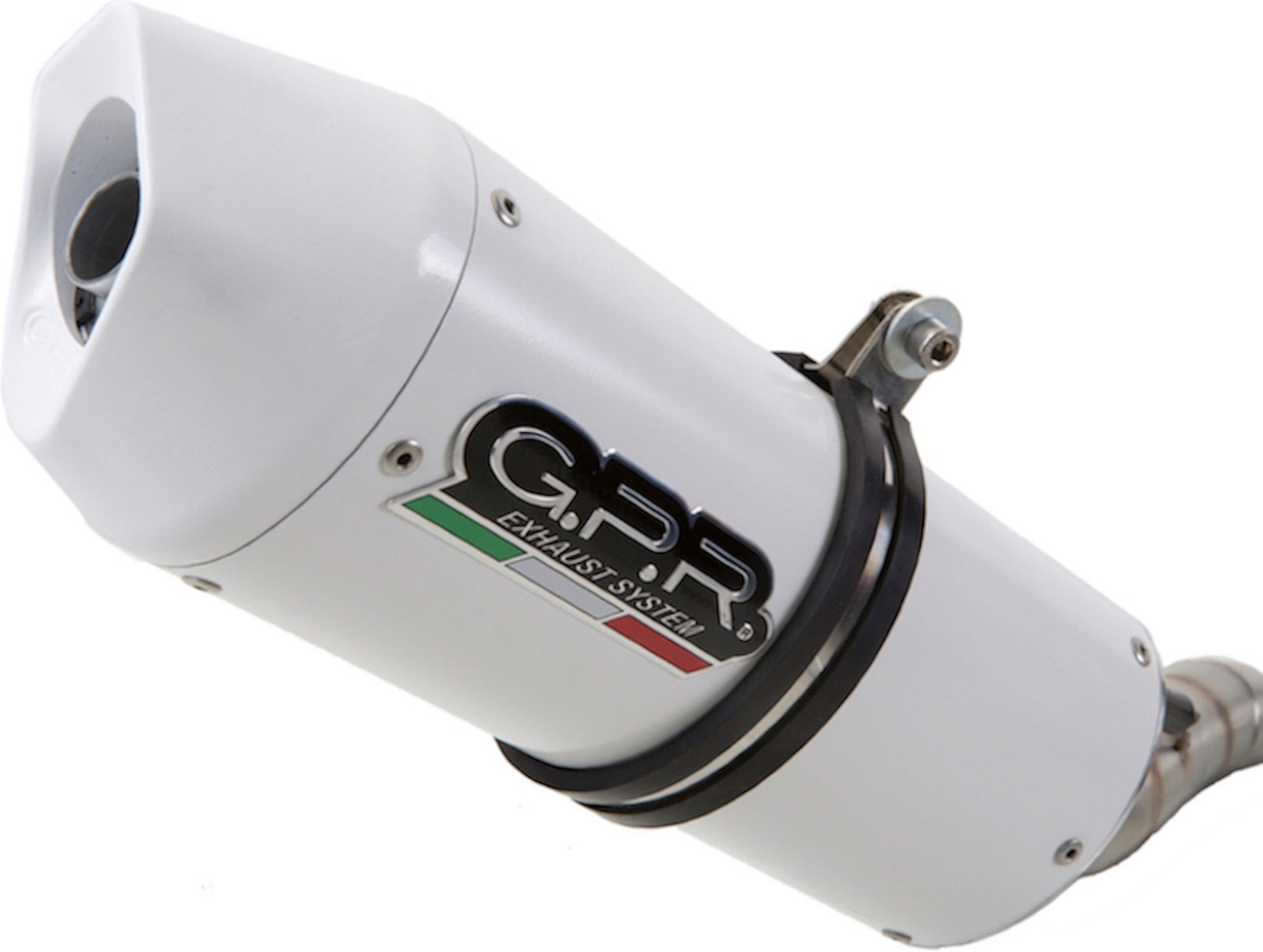 Complete Catalytic Exhaust System With Sound Certification Albus Evo4 White Aluminium - Gpr Compatible With Bmw G 310 Gs (2017-2021)