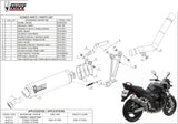 Auspuffendstück Mit Geräuschzulassung Oval Edelstahl - Mivv Kompatibel Mit Suzuki Gsf 650 Bandit (2005-2006)