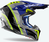 Offroad-Helm Für Motorrad Airoh Aviator 3 - Av3H18 Hpc Carbon Glanzblau Hima Grösse L