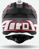 Off-Road Motorcycle Helmet Airoh Aviator 3 - Av3M16 Hpc Carbon Grey Red Matte Monarch Size S