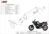 Auspuffendstück Mit Geräuschzulassung Speed Edge Stahl Schwarz Carbon - Mivv Kompatibel Mit Bmw F 800 R (2009-2020)