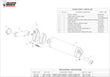 Exhaust Tip With Noise Certification Oval Titanium Carbon - Mivv Compatible With Bmw R 1200 Gs (2010-2012)