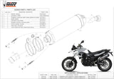 Auspuffendstück Mit Geräuschzulassung Oval Carbon Carbon - Mivv Kompatibel Mit Bmw F 700 Gs (2012-2017)