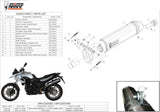 Auspuffendstück Mit Geräuschzulassung Speed Edge Stahl Schwarz Carbon - Mivv Kompatibel Mit Bmw F 700 Gs (2012-2017)