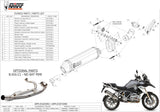 Exhaust Tip With Noise Certification Speed Edge Steel Black Carbon - Mivv Compatible With Bmw R 1200 Gs (2013-2018)