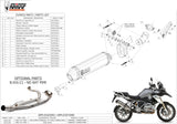 Auspuffendstück Mit Geräuschzulassung Speed Edge Stahl Schwarz Carbon - Mivv Kompatibel Mit Bmw R 1200 Gs (2013-2018)