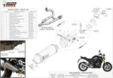 Auspuffendstück Mit Geräuschzulassung Speed Edge Edelstahl Carbon - Mivv Kompatibel Mit Bmw R 1200 Rs (2015-2018)