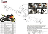 Auspuffendstück Mit Geräuschzulassung Gppro Titan - Mivv Kompatibel Mit Bmw S 1000 Rr (2017-2018)