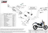 Complete Catalytic Exhaust System With Sound Certification Delta Race Steel Black Carbon - Mivv Compatible With Bmw G 310 R (2018-2024)