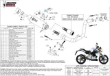 Komplette Abgasanlage Mit Katalysator Und Geräuschzulassung Gppro Stahl Schwarz - Mivv Kompatibel Mit Bmw G 310 R (2018-2024)