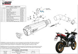 Auspuffendstück Mit Geräuschzulassung Delta Race Edelstahl Carbon - Mivv Kompatibel Mit Bmw F 750 Gs (2018-2024)