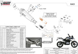 Komplette Auspuffanlage Ohne Katalysator Und Mit Geräuschzulassung Delta Race Stahl Schwarz Carbon - Mivv Kompatibel Mit Bmw G 310 Gs (2017-2024)