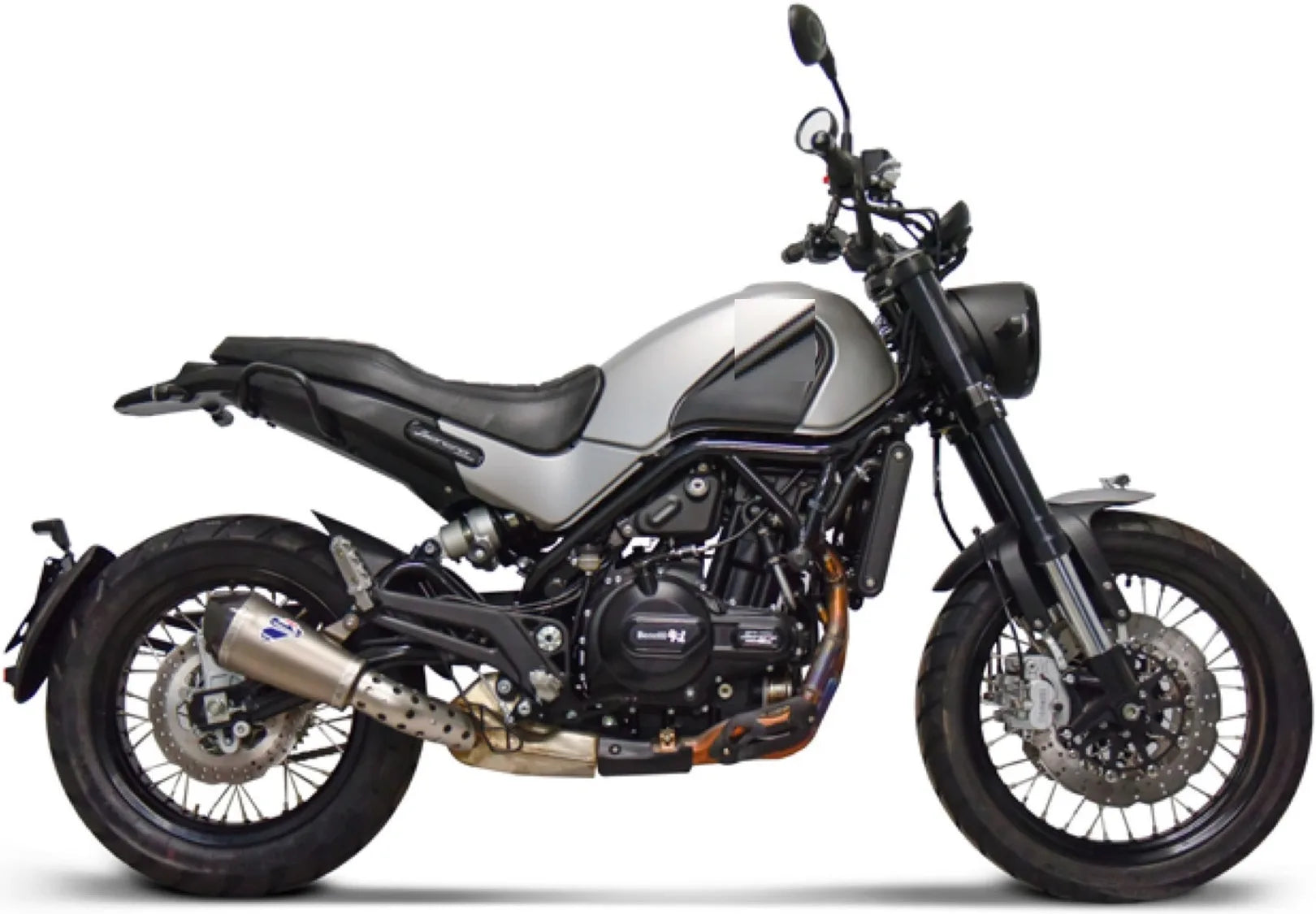 Auspuffendrohr Ohne Geräuschzulassung Relevance Titan Carbon Cap - Termignoni Kompatibel Mit Benelli Leoncino 500 Trail (2018-2020)