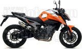 Komplette Auspuffanlage Ohne Katalysator Und Mit Geräuschzulassung Gp2 Gp-2 Titan Edelstahl - Arrow Special Parts Kompatibel Mit Ktm 890 Duke R (2020-2023)