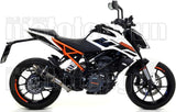 Auspuffendstück Mit Geräuschzulassung Gp2 Gp-2 Nichrom Schwarz Edelstahl - Arrow Special Parts Kompatibel Mit Ktm 390 Duke (2017-2020)
