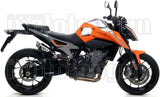 Non-Catalytic Exhaust Tip With Sound Certification Gp2 Gp-2 Black Nichrom Stainless Steel - Arrow Special Parts Compatible With Ktm 890 Duke R (2020-2023)
