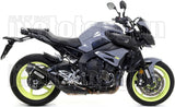 Auspuffendstück Ohne Katalysator Und Mit Geräuschzulassung Indy-Race Aluminium Schwarz Carbon - Arrow Special Parts Kompatibel Mit Yamaha Mt-10 (2016-2020)