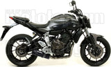 Komplette Auspuffanlage Ohne Katalysator Und Mit Geräuschzulassung Jet-Race Edelstahl Schwarz Carbon - Arrow Special Parts Kompatibel Mit Yamaha Xsr 700 (2016-2020)