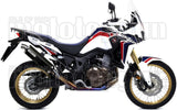 Komplette Auspuffanlage Ohne Katalysator Und Mit Geräuschzulassung Maxi Race-Tech Aluminium Schwarz Edelstahl - Arrow Special Parts Kompatibel Mit Honda Crf 1000 L Africa Twin (2016-2019)