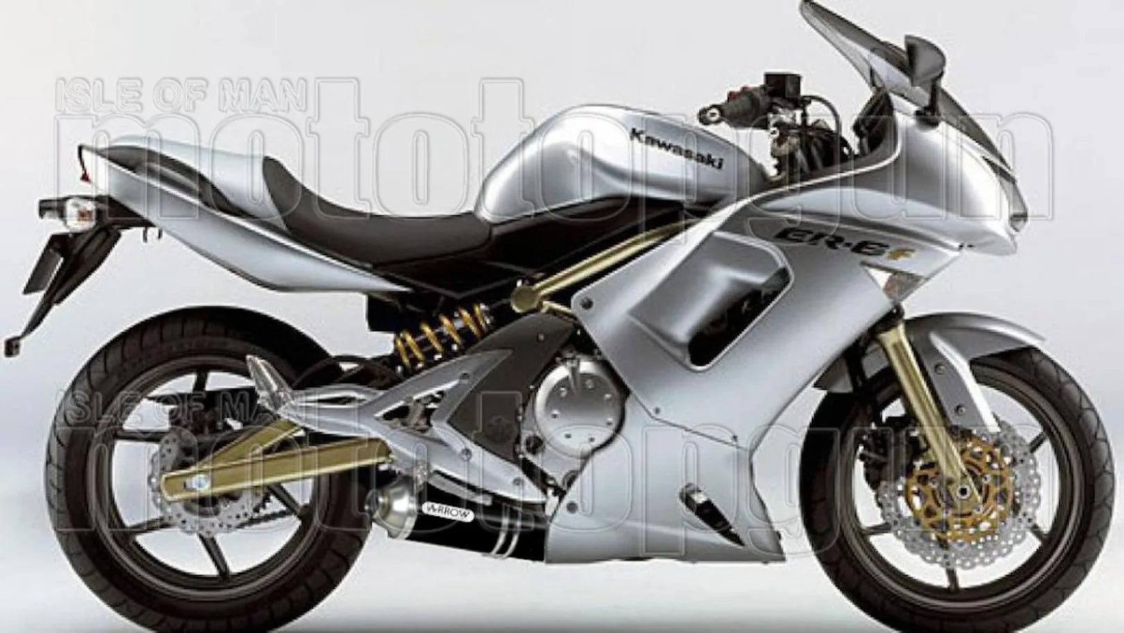 Komplette Auspuffanlage Ohne Katalysator Und Mit Geräuschzulassung Maxi Race-Tech Aluminium Schwarz Edelstahl - Arrow Special Parts Kompatibel Mit Kawasaki Er-6 F (2005-2011)