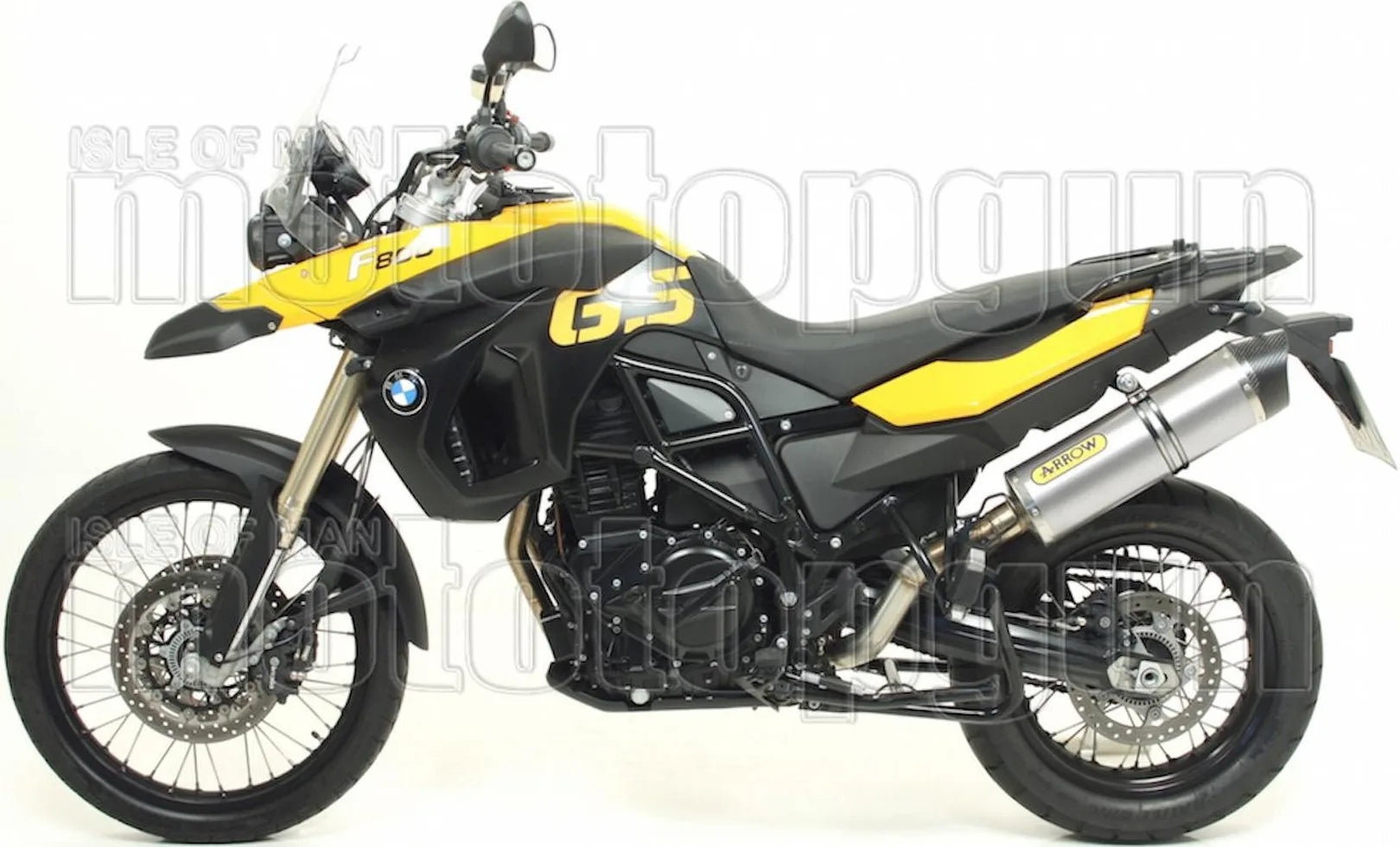 Komplette Auspuffanlage Ohne Katalysator Und Mit Geräuschzulassung Maxi Race-Tech Aluminium Carbon - Arrow Special Parts Kompatibel Mit Bmw F 800 Gs (2008-2016)